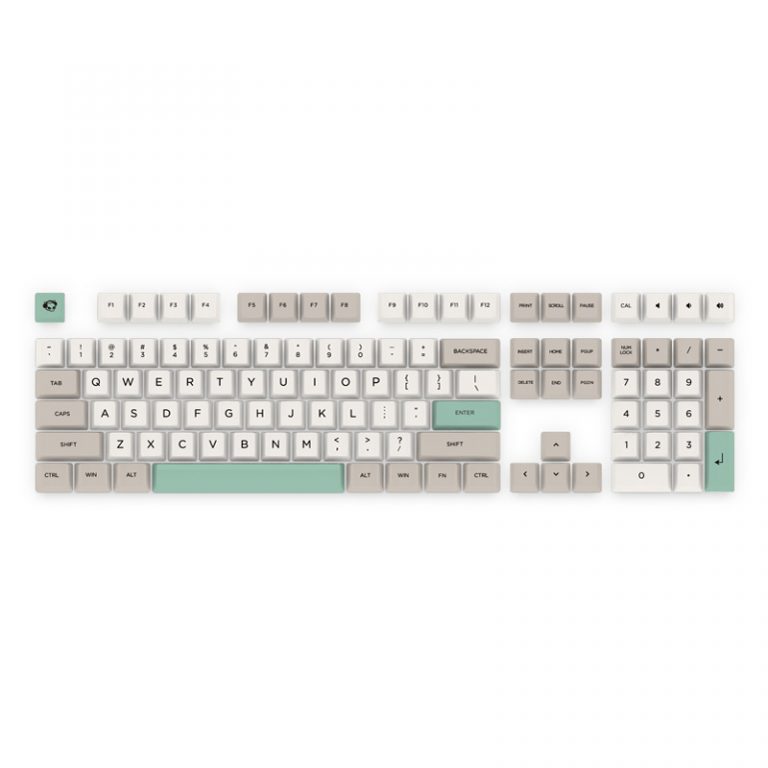 Akko Carbon Retro 158-Key ASA Profile PBT Double-Shot Full Keycap Set for Mechanical Keyboards with Collection Box