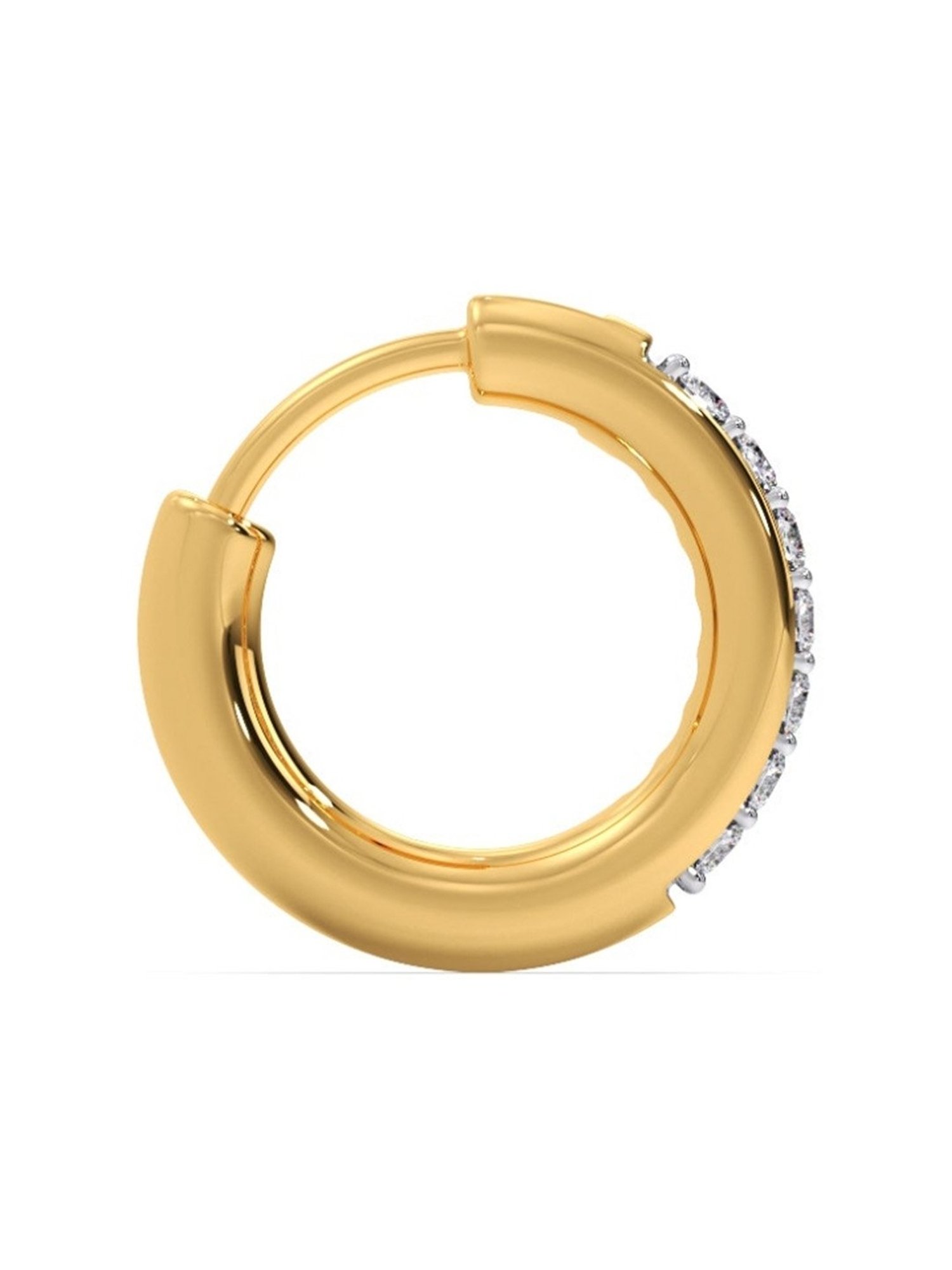 Candere by Kalyan Jewellers 18k Yellow Gold & Diamond Nose Ring for Women
