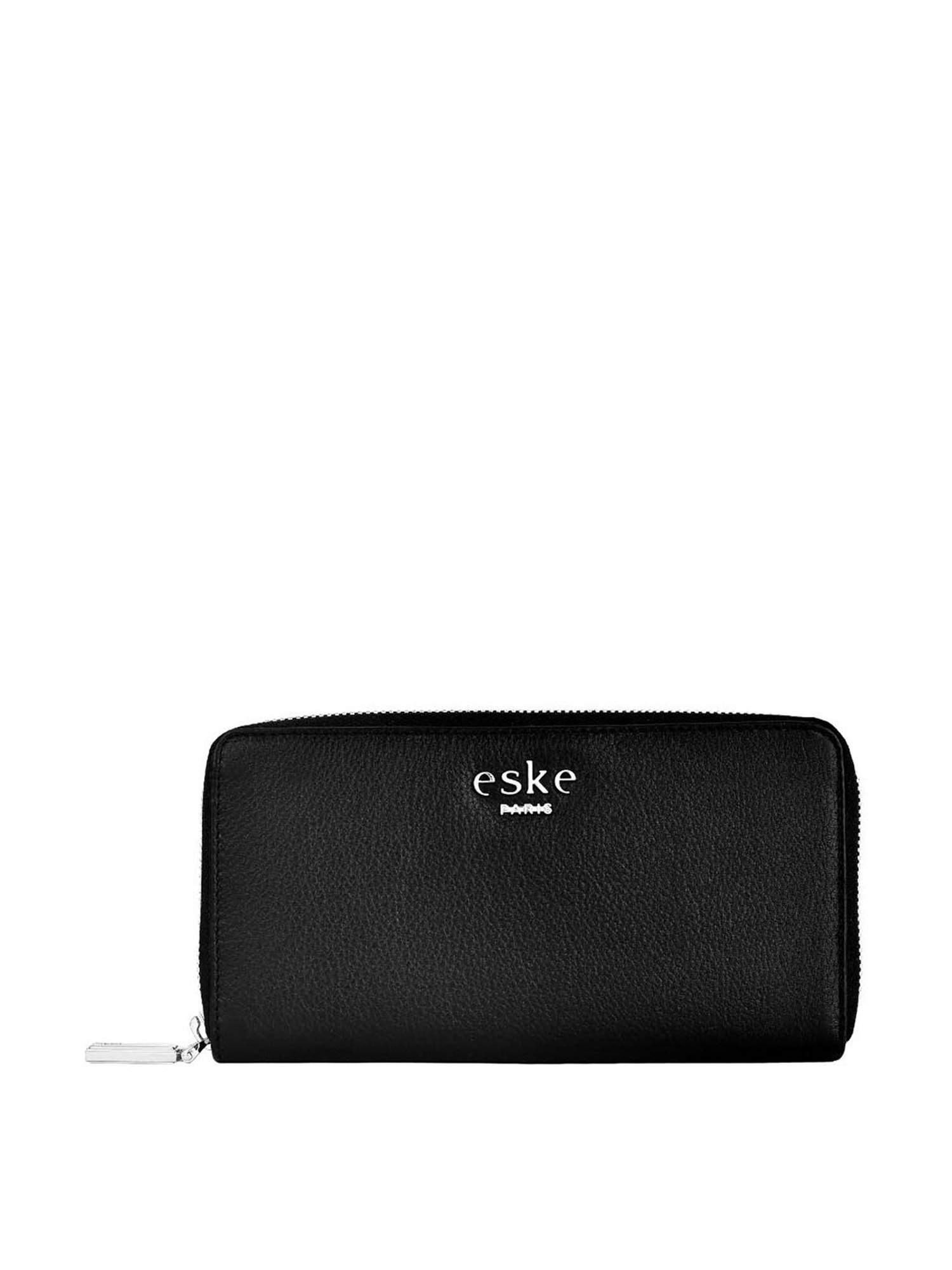 Eske Scala Black Solid Zip Around Wallet for Women
