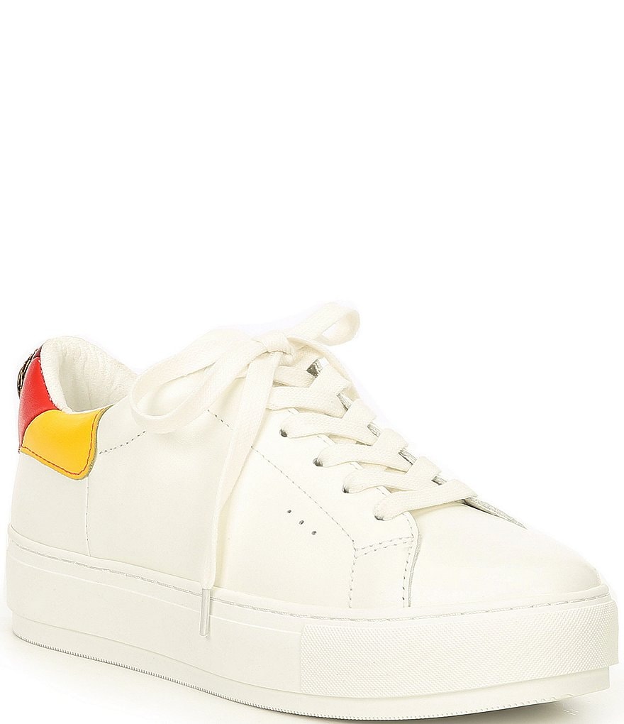 Kurt Geiger London Laney Eagle Ornament Detail Leather Rainbow Back Lace-Up Sneakers