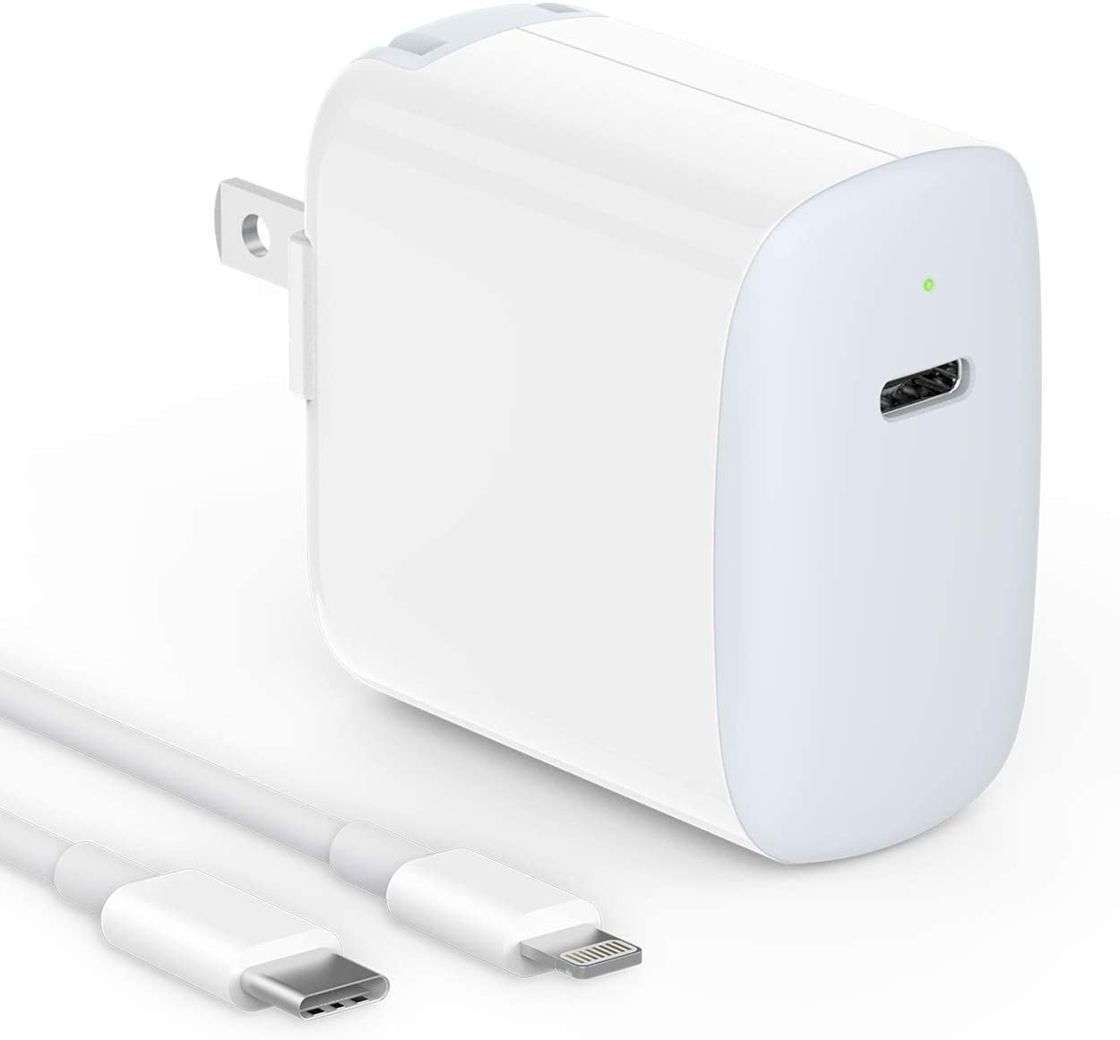 iPhone Fast Charger MFI Certified for iPhone 12, 12 Mini, 12 Pro, 12 Pro Max, 11, 11 Pro, SE, XR, Xs, X, 8, iPad Pro 12.9 Gen 2/1, iPad 8/7, iPad Air 3, iPad Mini 5, 6.6ft USB C to Lightning Cable