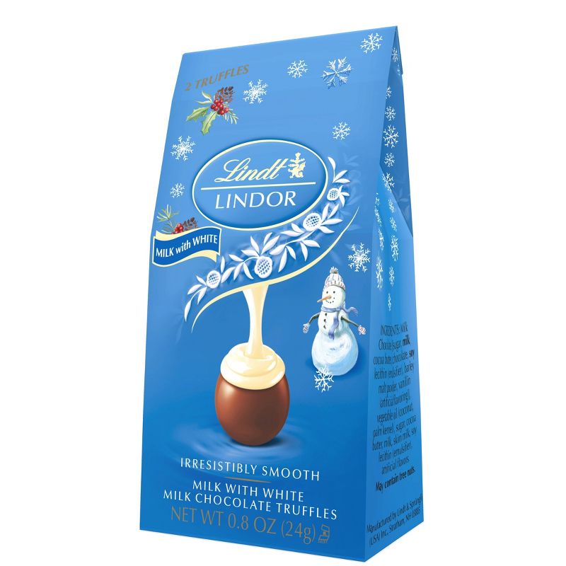 Lindt Holiday White Milk Chocolate Truffles - 0.8oz