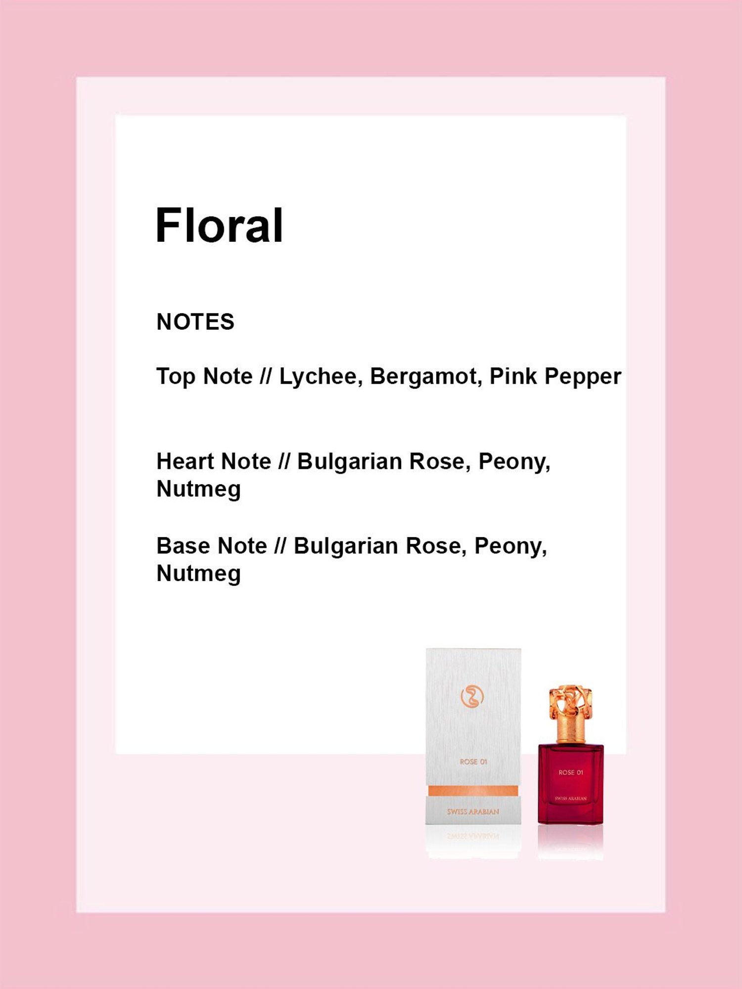 SWISS ARABIAN Rose 01 Eau de Parfum - 50 ml