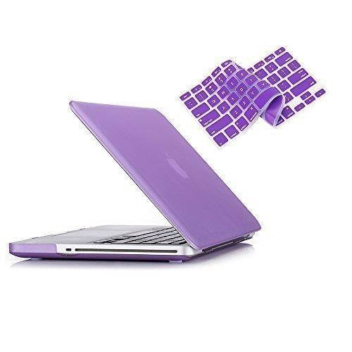MacBook Pro 15 Case 2011/2010/2009 Release A1286, Ruban Hard Case Shell Cover and Keyboard Skin Cover for Apple MacBook Pro 15 Inch with CD-ROM - Purple