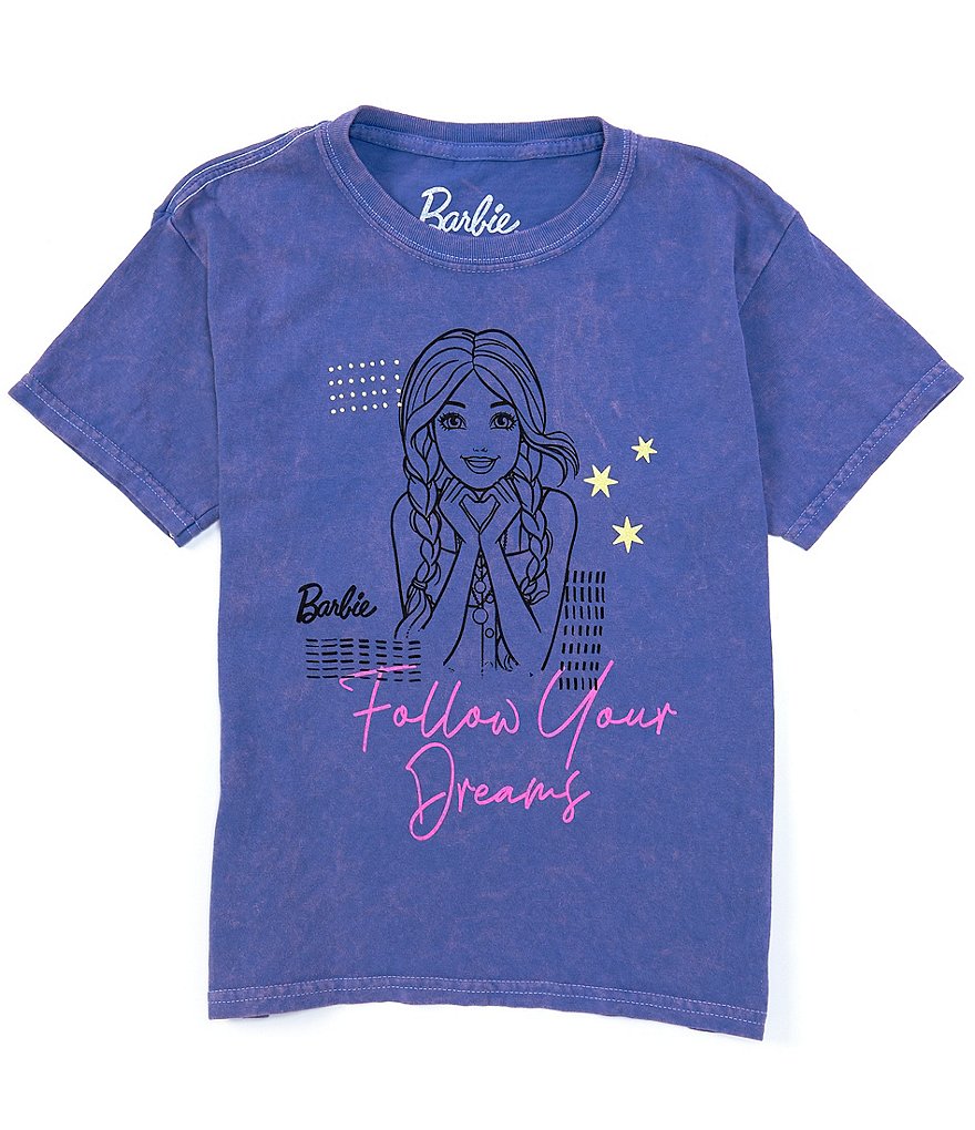 Barbie Big Girls 7-16 Short-Sleeve Follow Your Dreams Graphic Tee