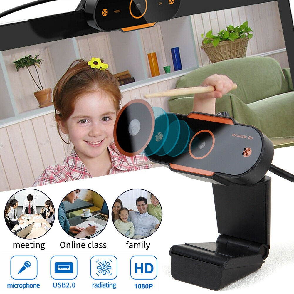 Webcam With Microphone Full HD 1080P Streaming Web Camera For PC MAC Laptops US