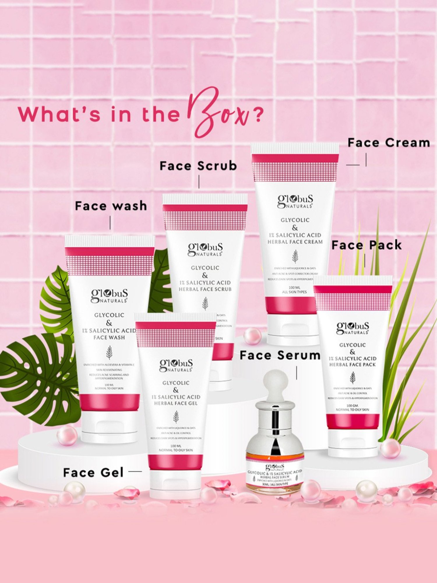 Globus Naturals Glycolic & 1% Salicylic Acid Rakhi Gift Box - Set of 6