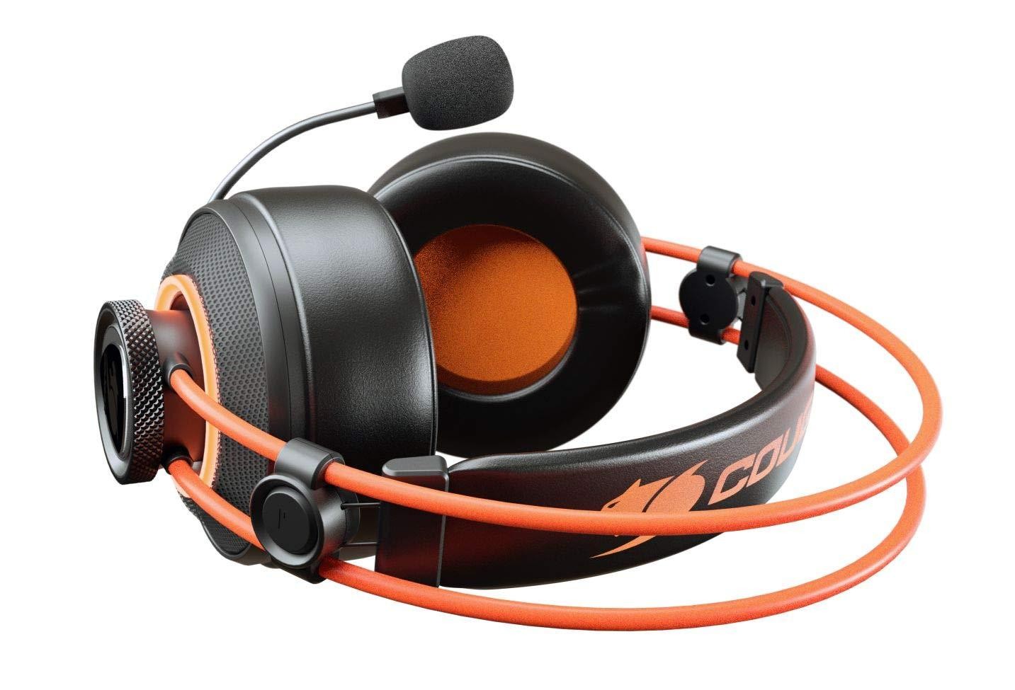 Cougar Immersa Pro Ti Gaming Headset - Ultimate 7.1 Virtual Suround and Brilliant Lighting Effect - USB and 3.5m Phone Plug for PC Gaming, PS4