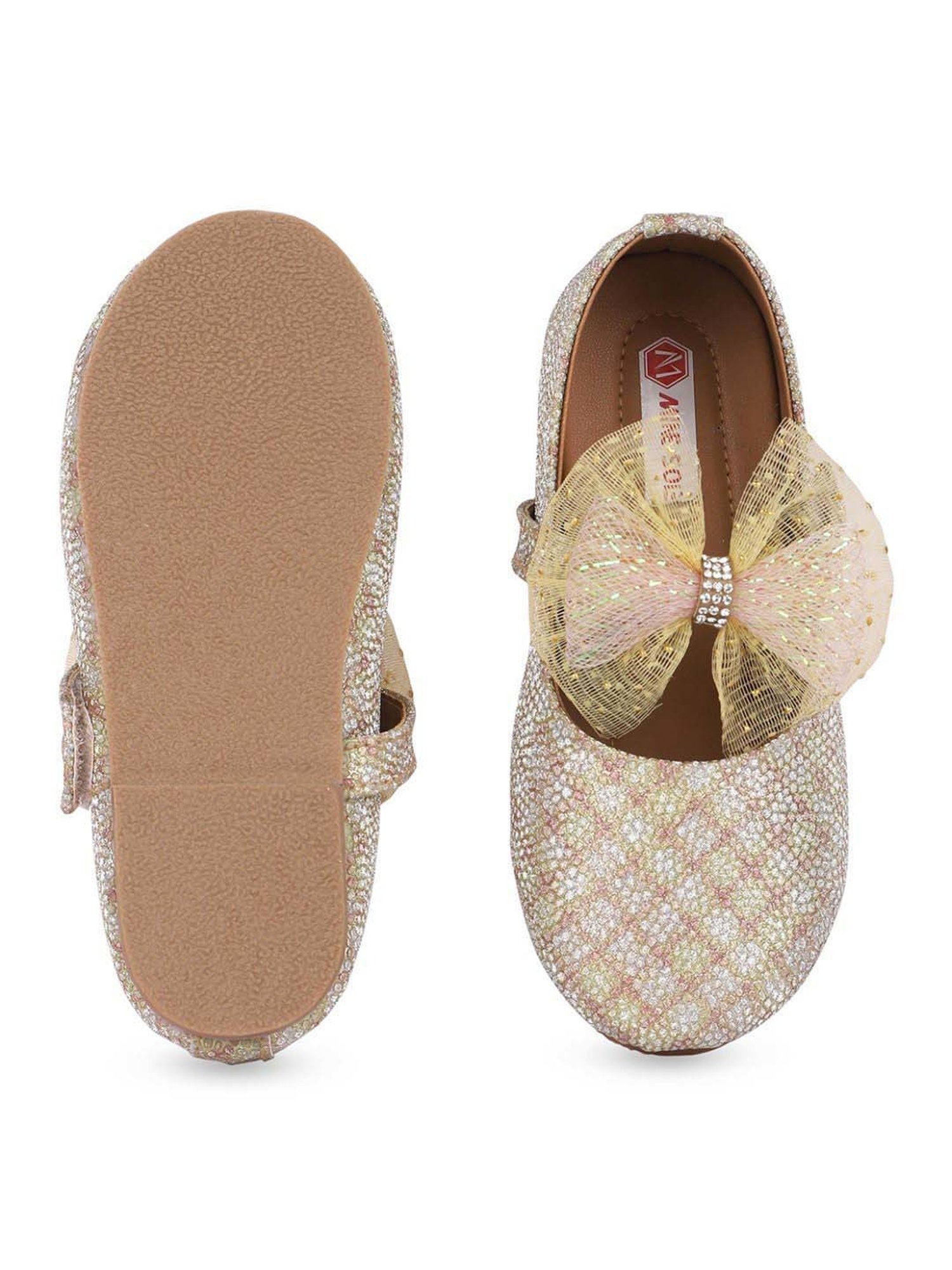 Minesole Kids Rose Gold Mary Jane Shoes