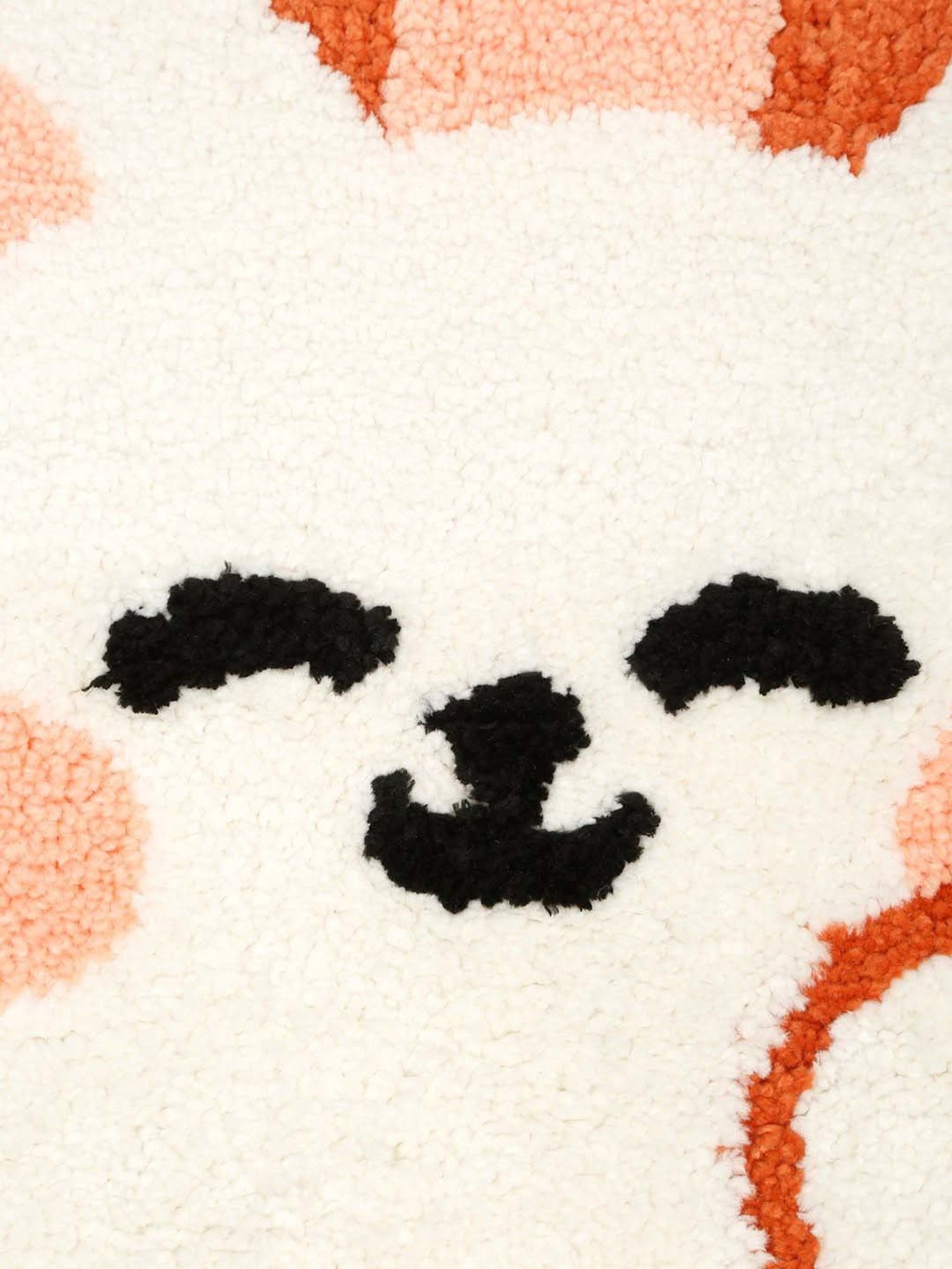 Hosta Homes Orange & White Cotton Water Absorbent Anti Skid Multipurpose Mat