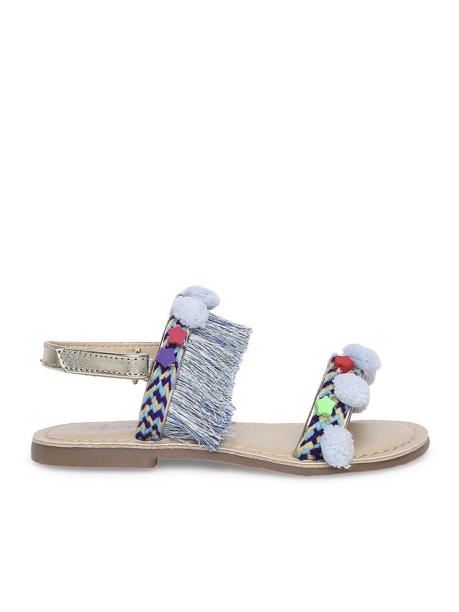 Aria Nica Kids FAIRY Blue & White Casual Sandals