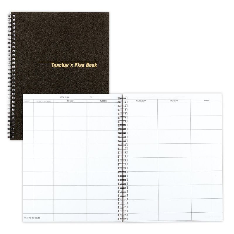 National Teacher's Plan Book 40-Week Period 11 x 8-1/2 Black 112 Pages 33995