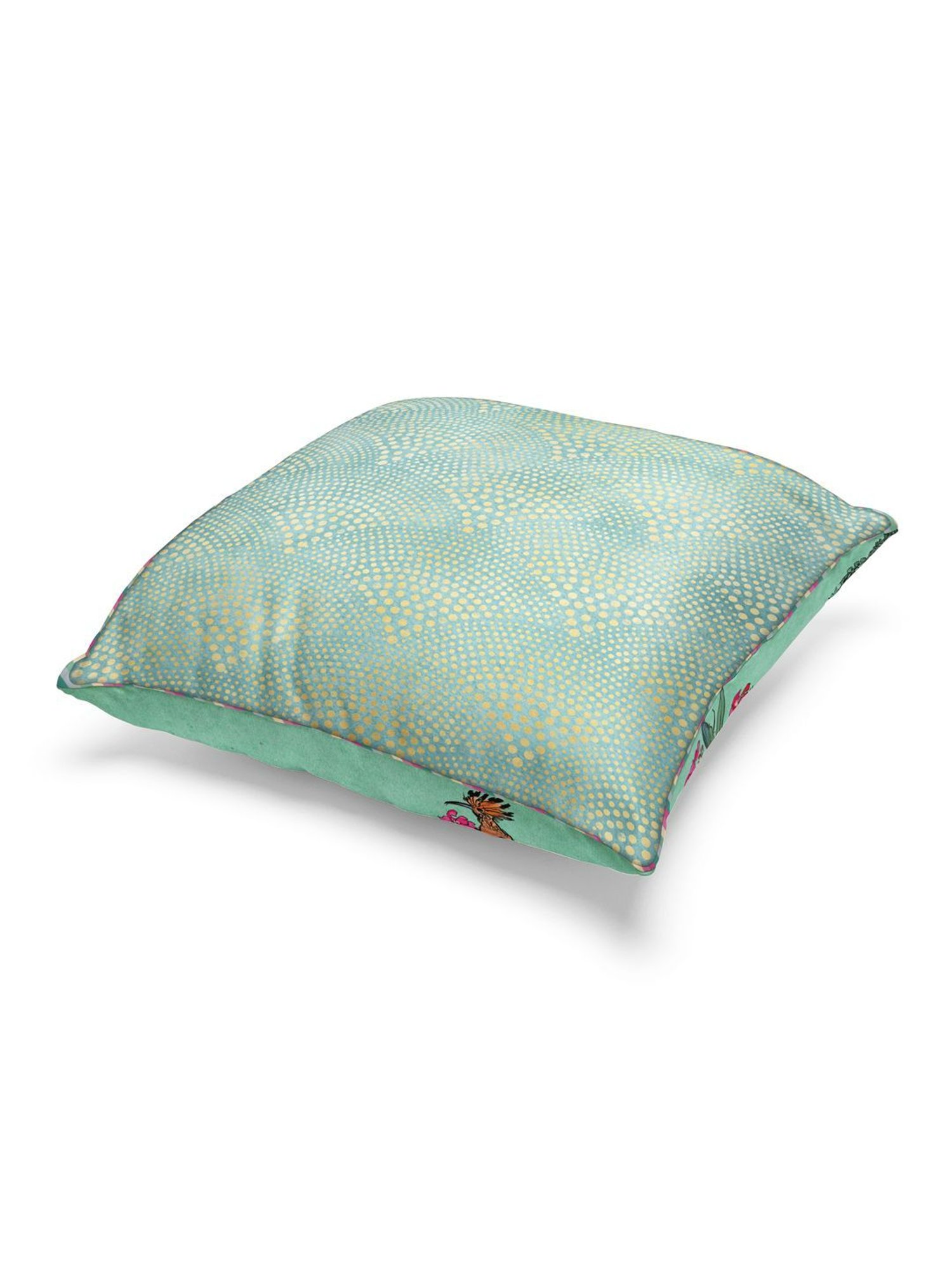 Bianca Floral Green Microfibre Cushion Cover