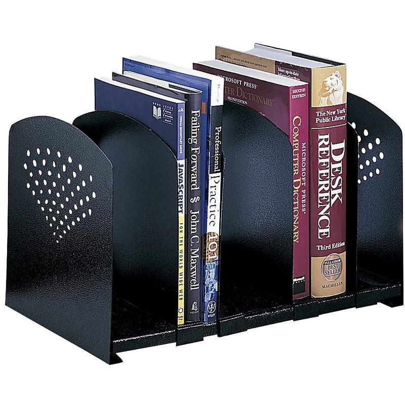 Safco Five-Section Adjustable Book Rack Steel 15 1/4 x 9 x 9 1/4 Black 3116BL