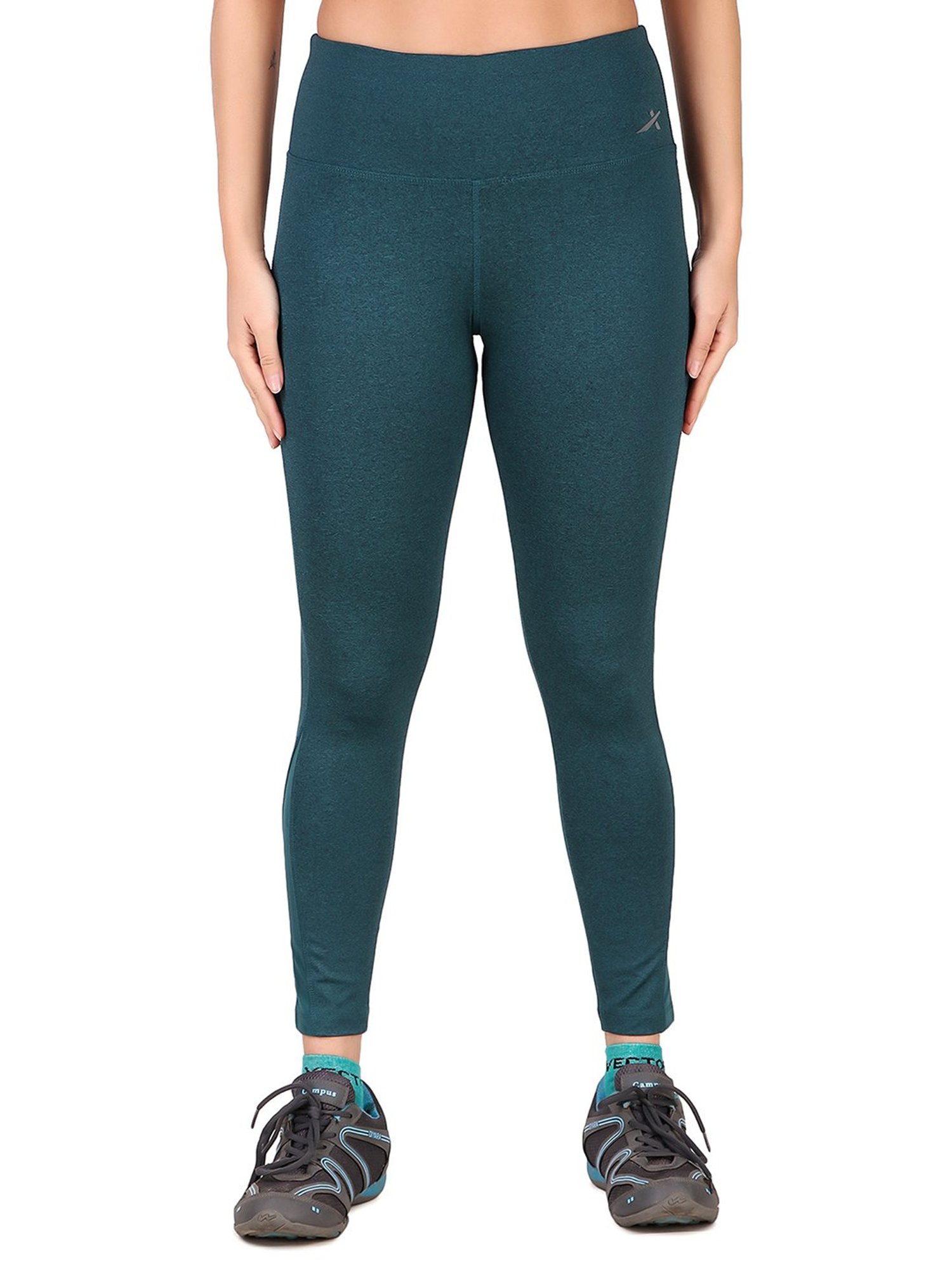 Vector X Green Regular Fit High Rise Tights