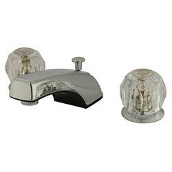 Two Handle 8 to 16 Widespread Lavatory Faucet with Brass Pop-up