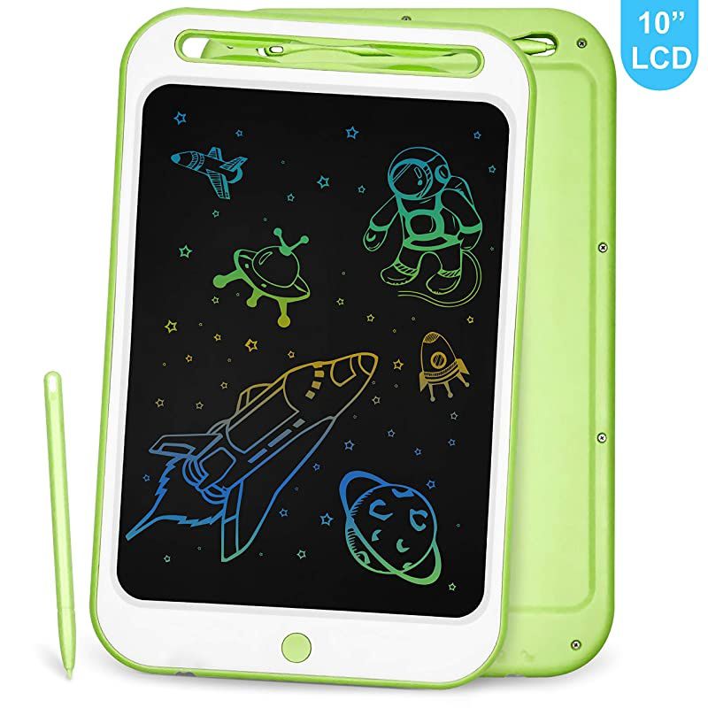 LCD Writing Tablet 10 Inches Colorful Electronic Writing Drawing Doodle Board with Memory Lock Digital Writing Pad for Kids and Adults at Home School Office