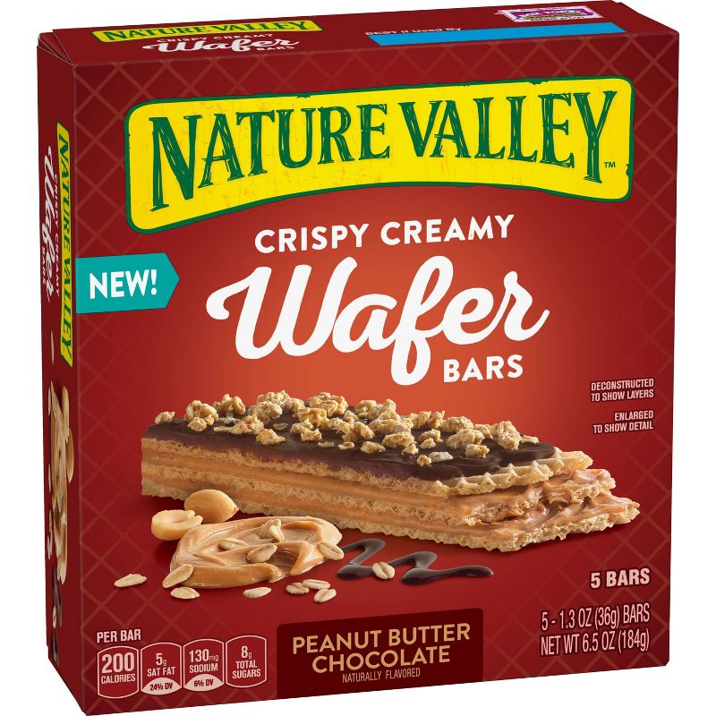 Nature Valley PB Chocolate Crispy Creamy Wafer Bar - 6.5oz/5ct