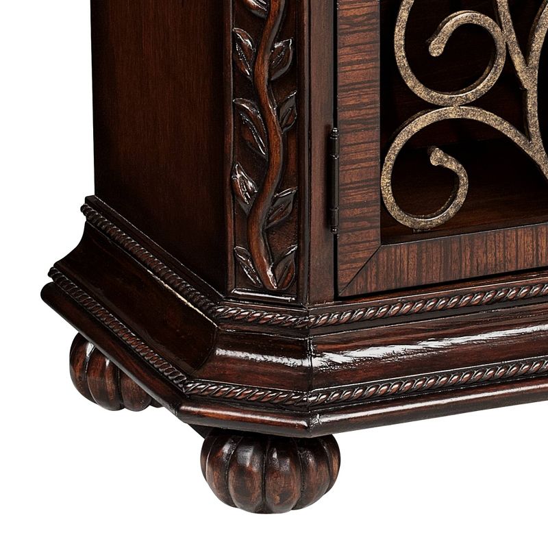 Kensington Hill Arriana 35" High Dark Cherry Wood 2-Door Console