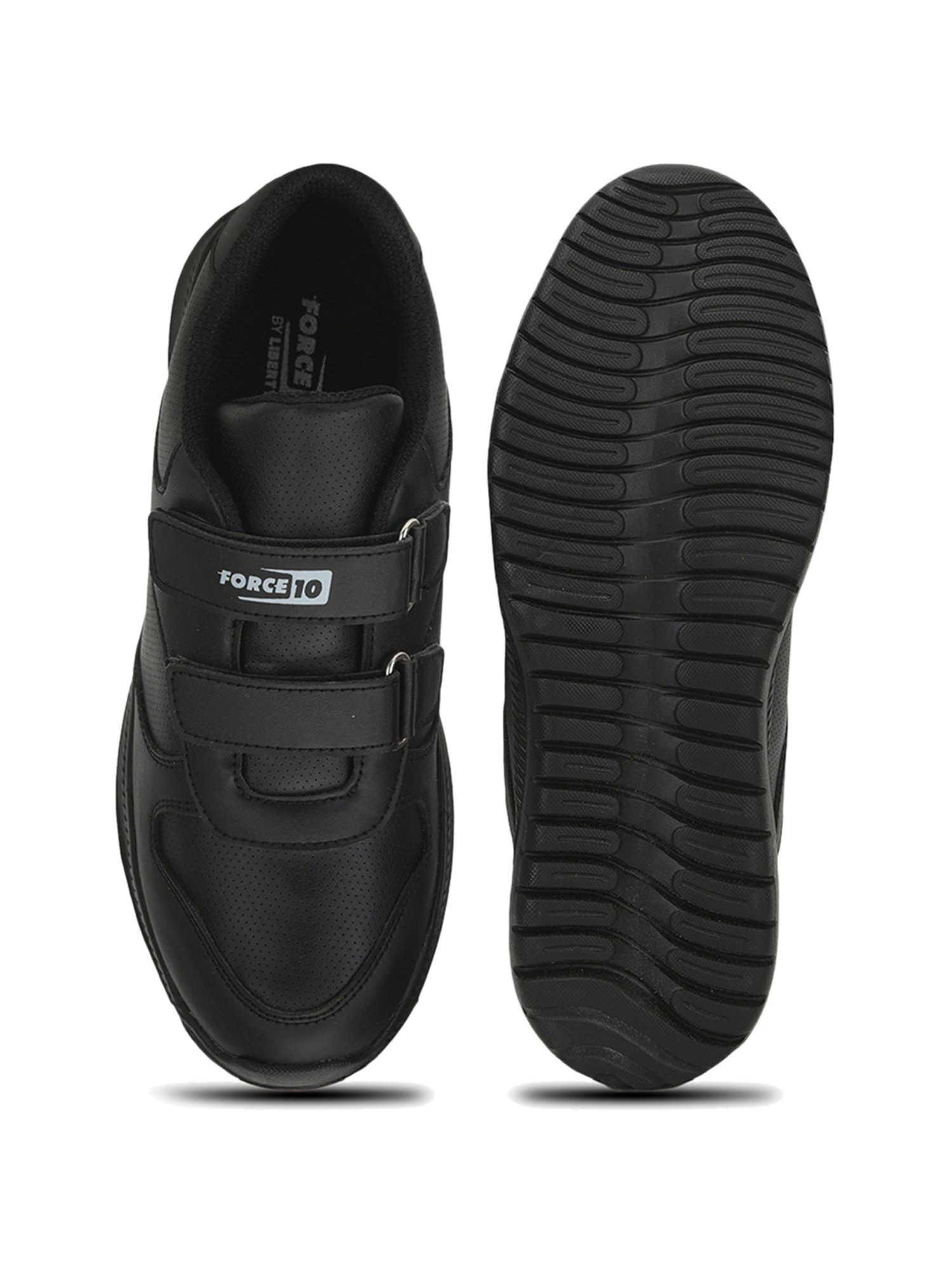 Force 10 By Liberty Kids Black Velcro Shoes