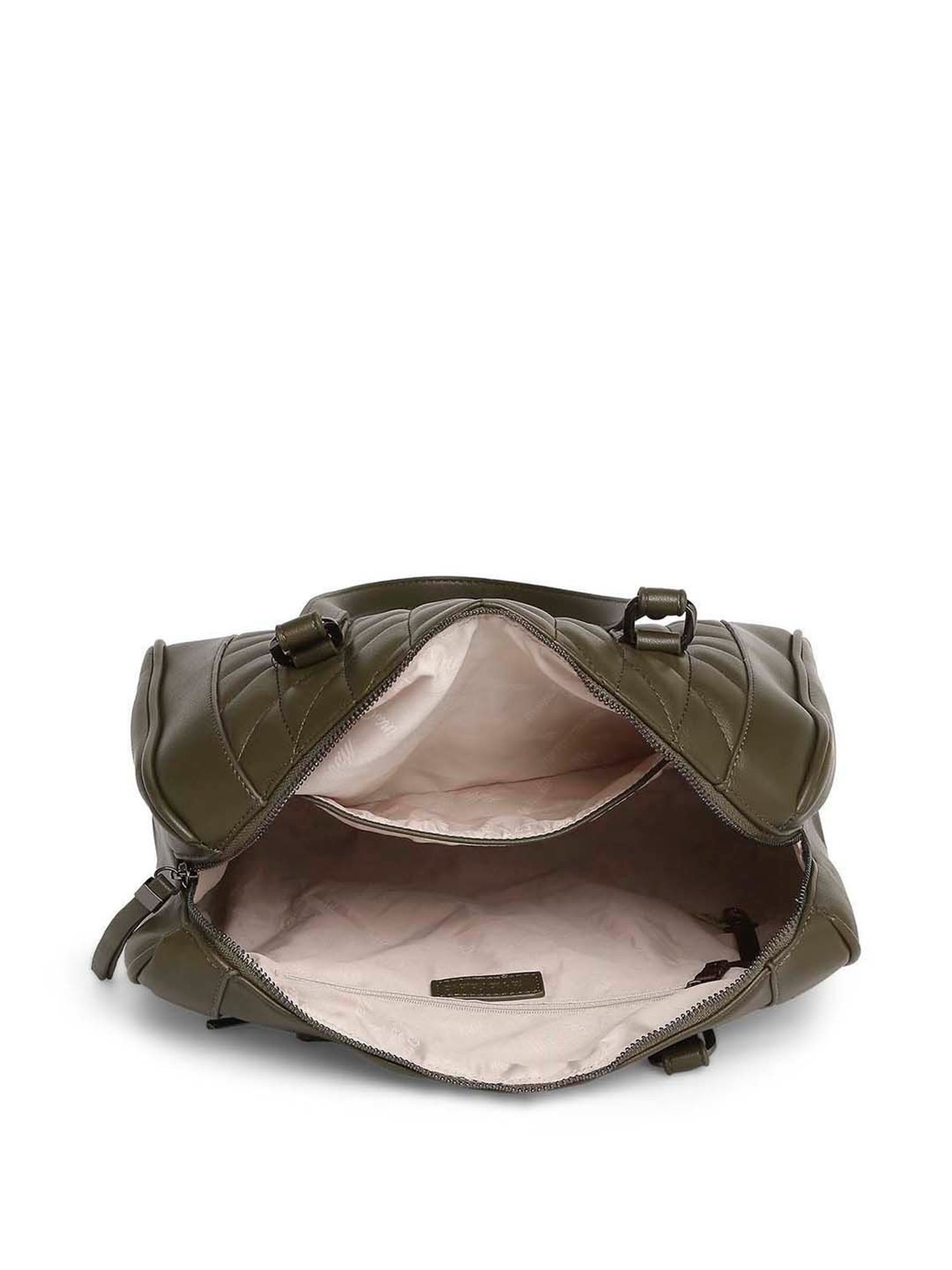 Marina Galanti Olive Quilted Medium Bowler Bag