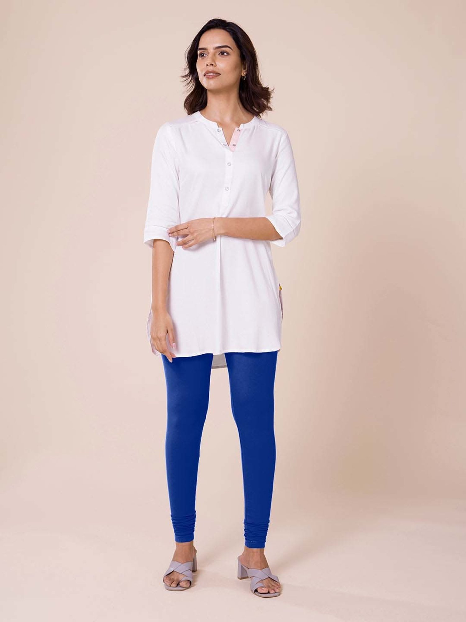 Go Colors! Royal Blue Cotton Leggings