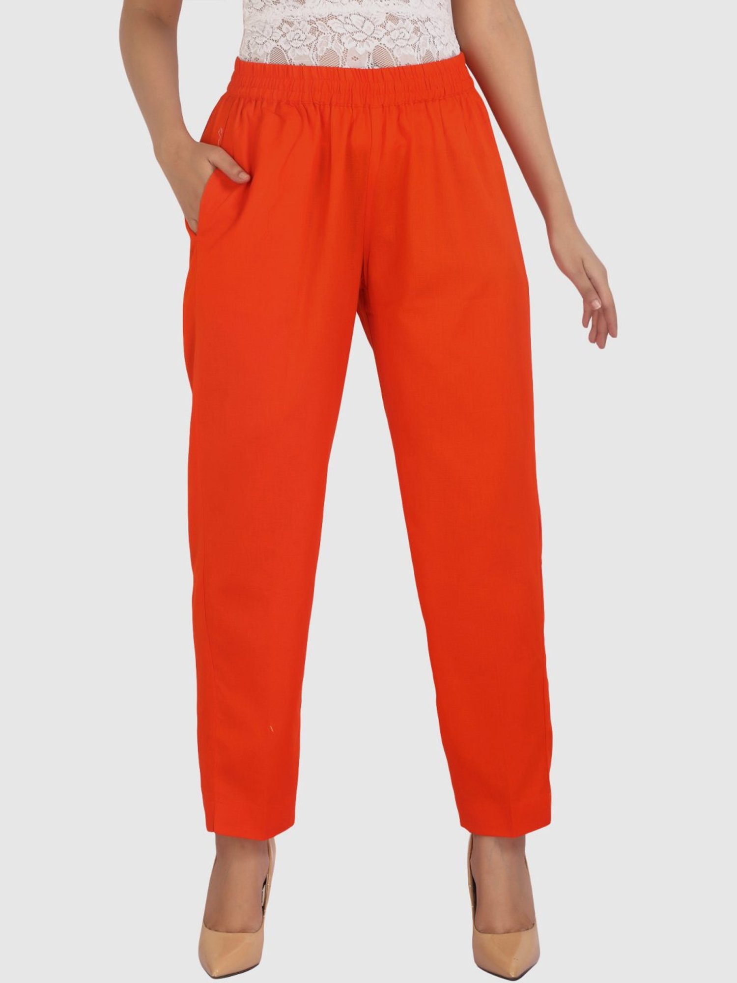 Cotton Culture Orange Cotton Pants