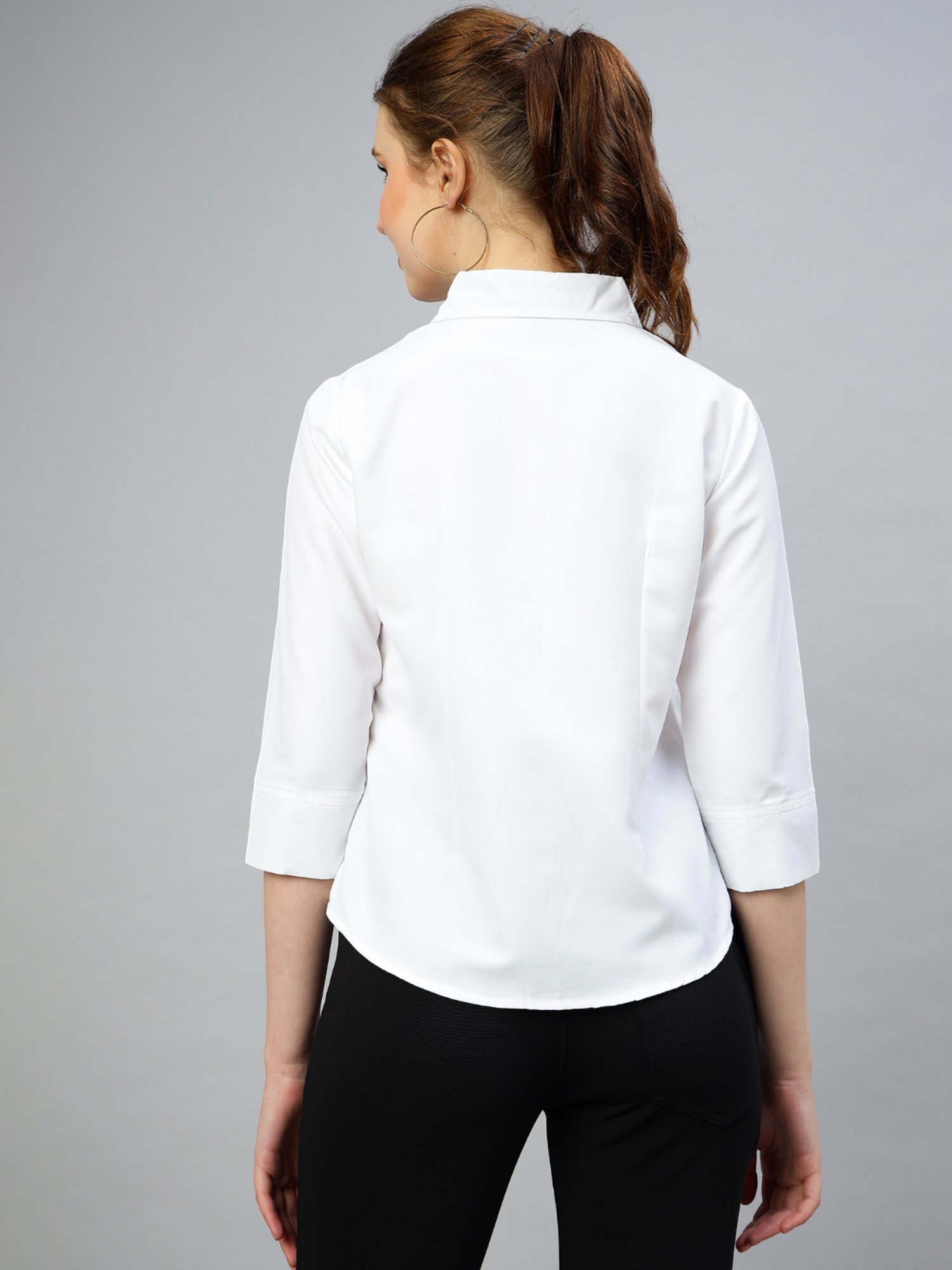 FITHUB White Regular Fit Shirt