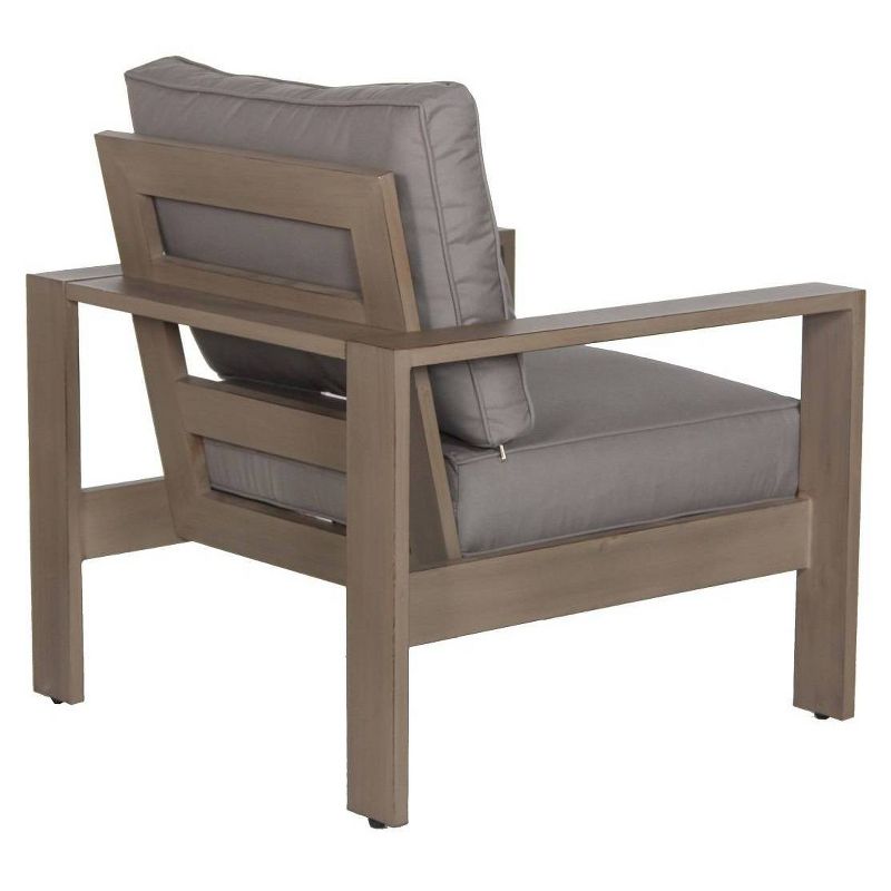 Aruba Patio Club Chair with Sunbrella Cushions Gray - Teva