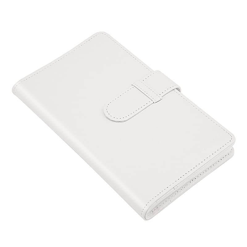 Wallet PU Leather Photo Album Compatible with Fujifilm Instax Mini Instant Film (White)