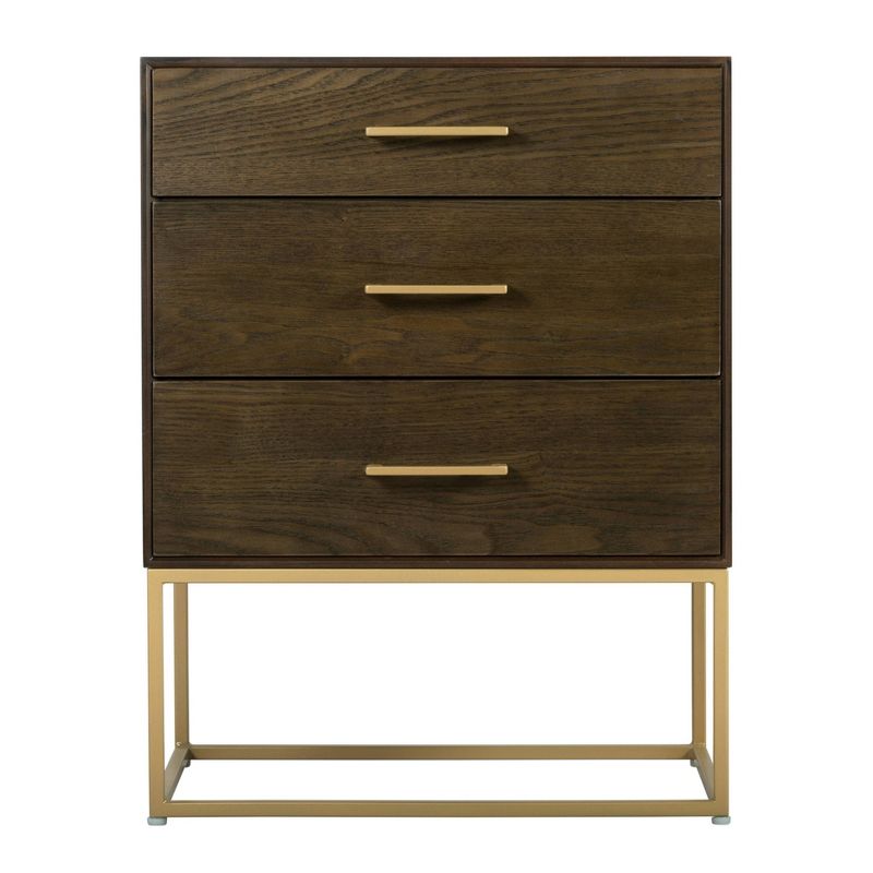 Franklin 3 Drawer Dresser Walnut - Finch