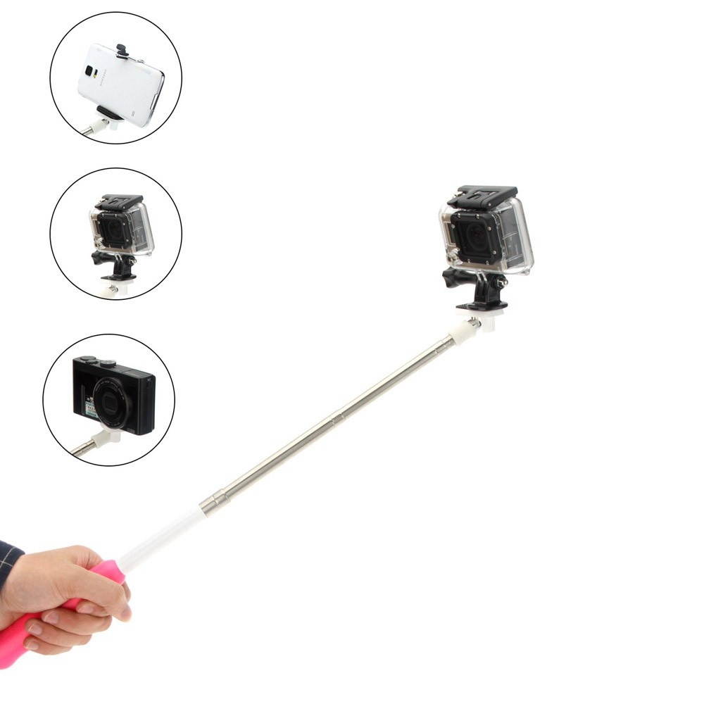 Extendable Wireless Bluetooth Remote Shutter Control Handheld Selfie Self-Timer Pole Monopod for Gopro SJCAM