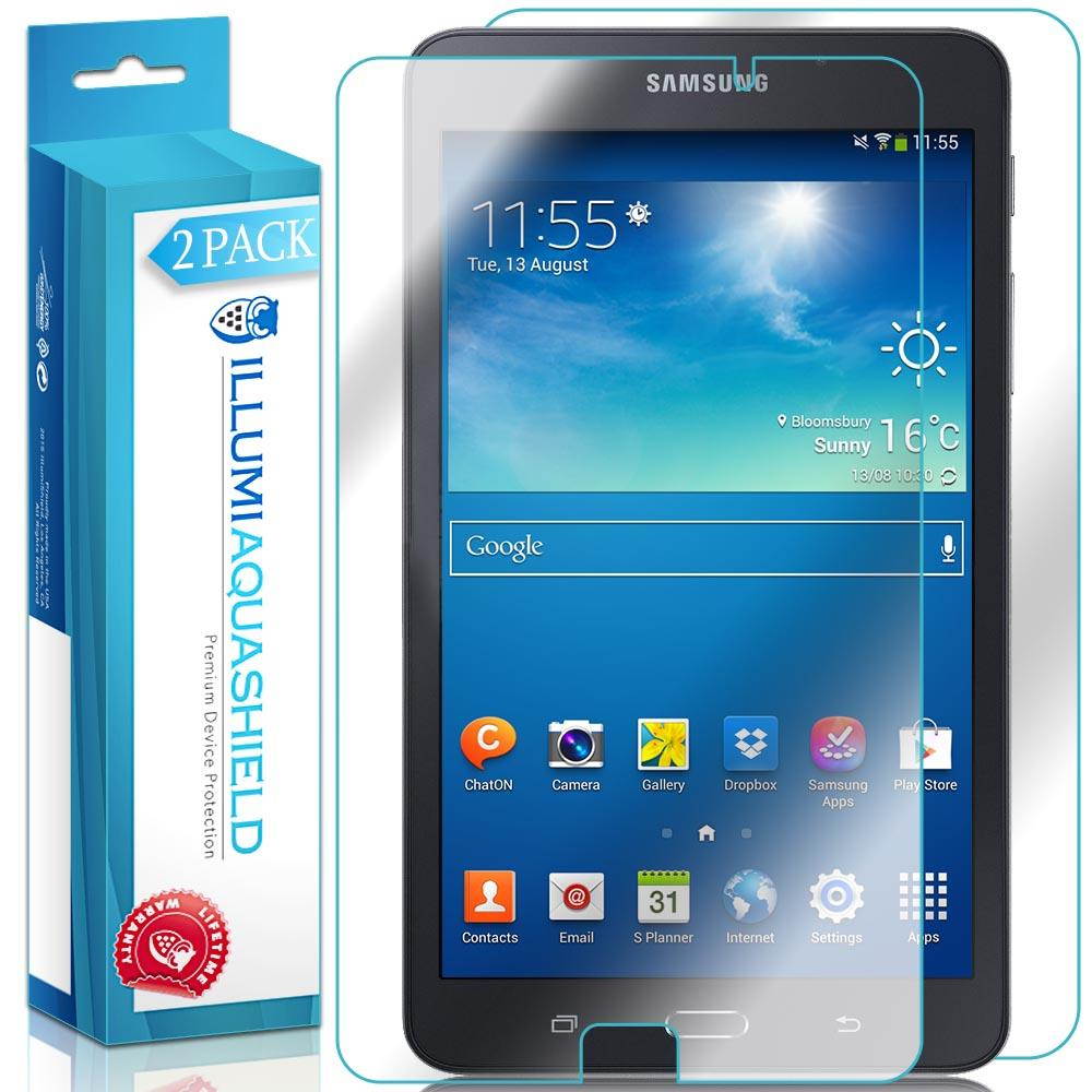 ILLUMI AquaShield Front + Back Protector Compatible with Samsung Galaxy Tab A 7.0 (2-Pack) HD Clear Screen Protector No-Bubble TPU Film