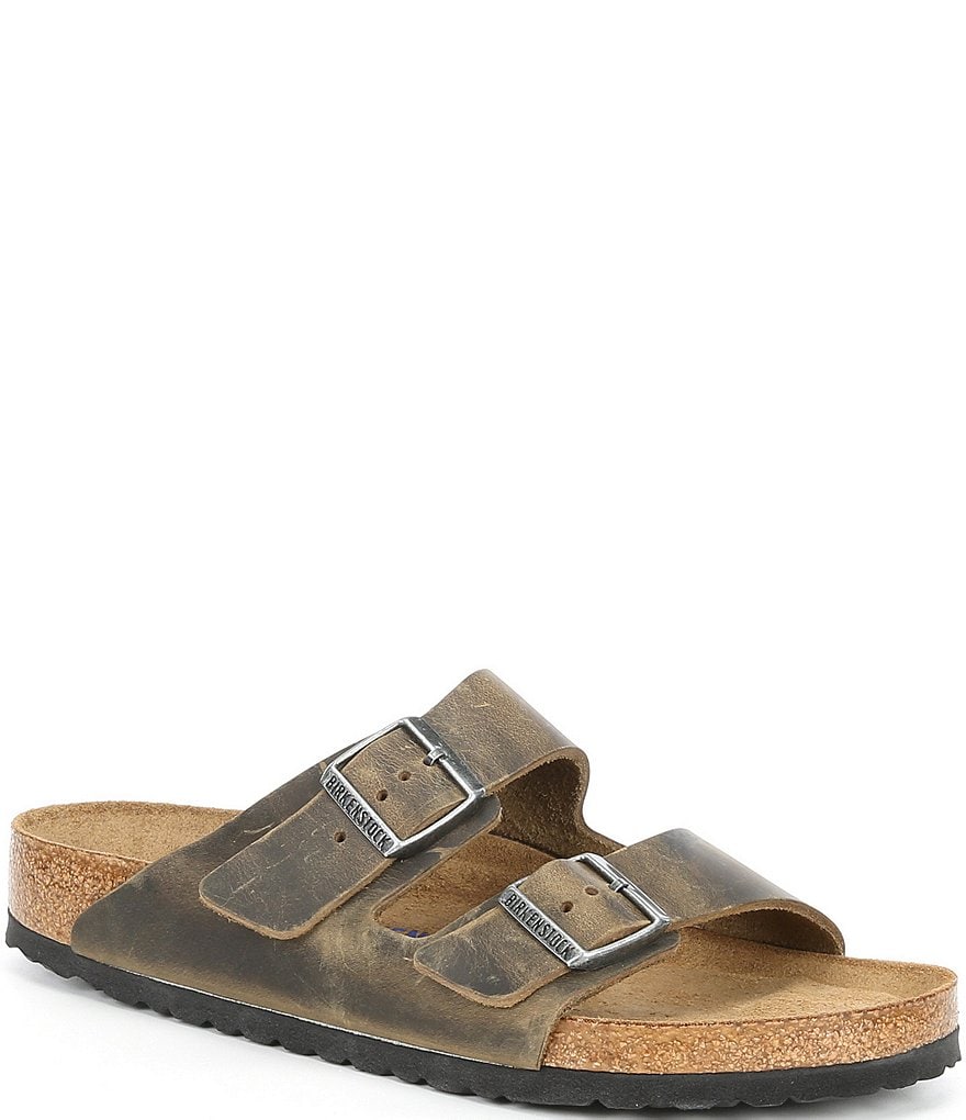 Birkenstock Men's Arizona Soft Footbed Leather Sandals