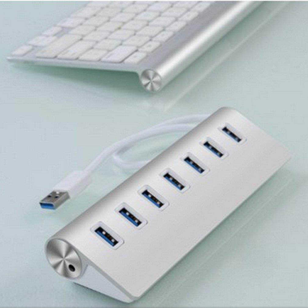 7 Ports USB 3.0 HUB Card Reader Connector Supports Hot Swap Extender Splitter