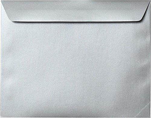 9" x 11 1/2" Booklet Silver Metallic Envelopes - 25 Envelopes from Paper and More