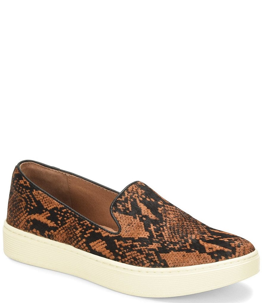 Sofft Somers Snake Print Horsehair Slip-On Sneakers