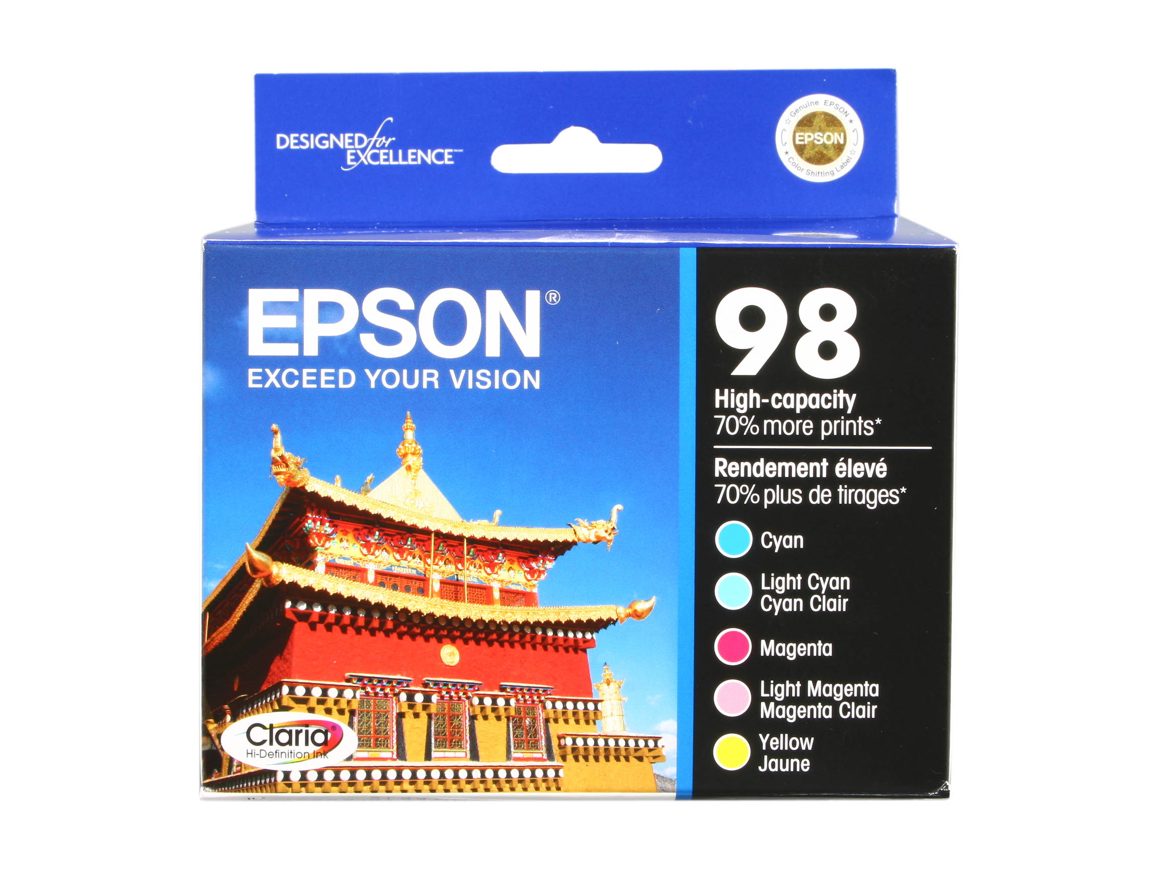 Epson 98 (T098920) Claria High-capacity multi-pack Cartridge 5 Colors