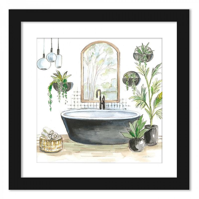 Americanflat Tropical Shower Plants - Set of 2 Framed Prints by Wild Apple