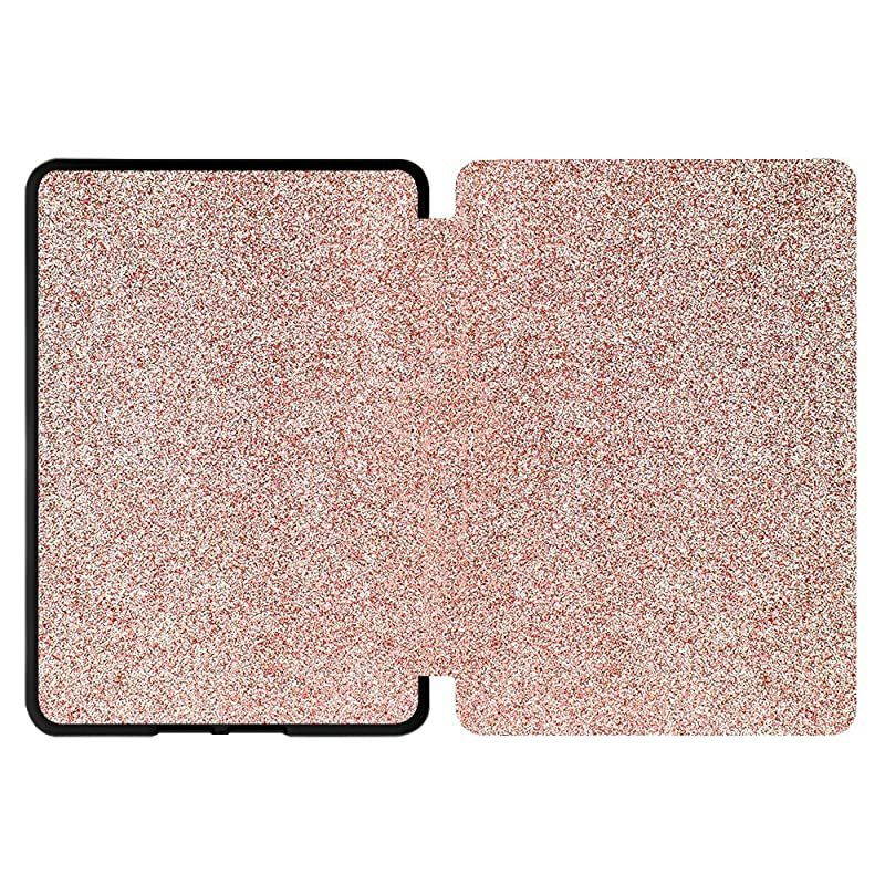 PU Leather Case for Allnew Kindle Paperwhite 10th Gen 2018 Release onlyWill Not fit Prior Gen Kindle Devices Shinning Gold