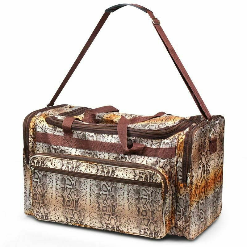 Fashionable Duffel Bag for Business Trip Camping Weekend Travel Gym Sports Brown