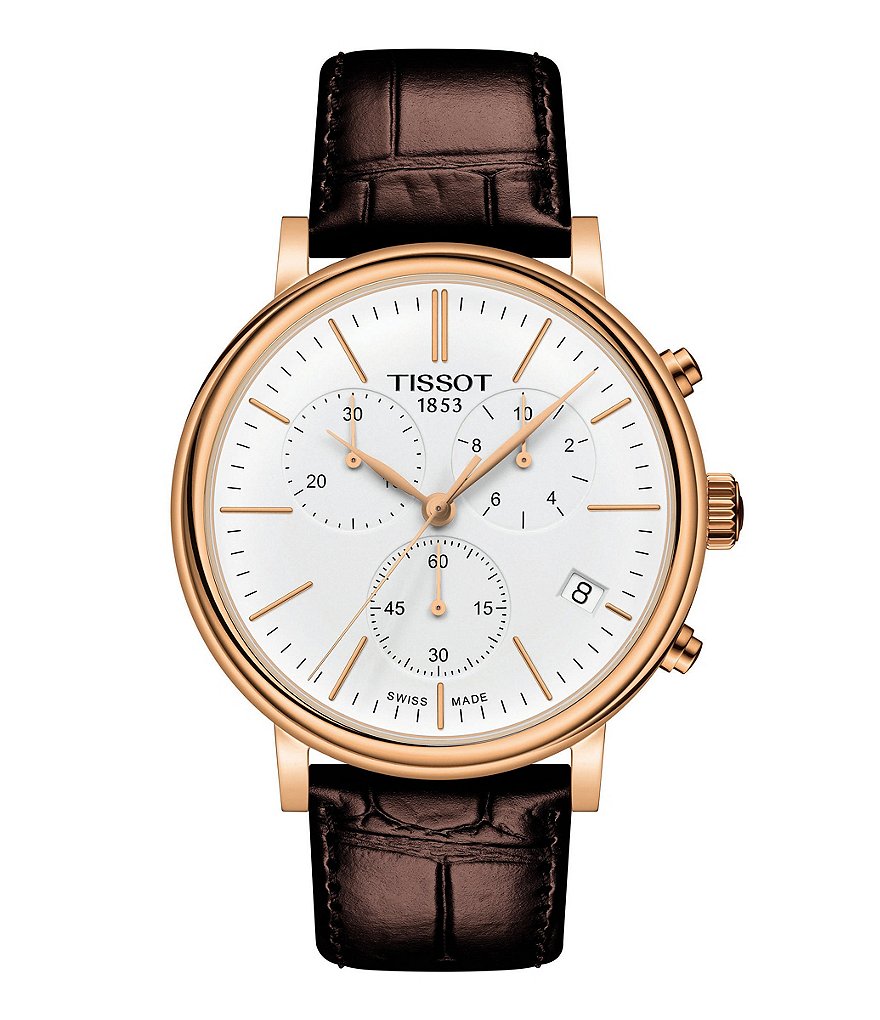 Tissot Men's Carson Premium Rose Gold Chronograph Watch