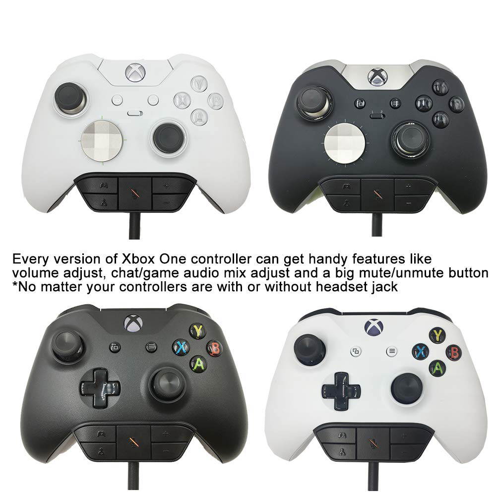Jansicotek  Xbox One Stereo Amplified Headset Adapter Gaming Headset and Headset Audio Controller- Xbox One