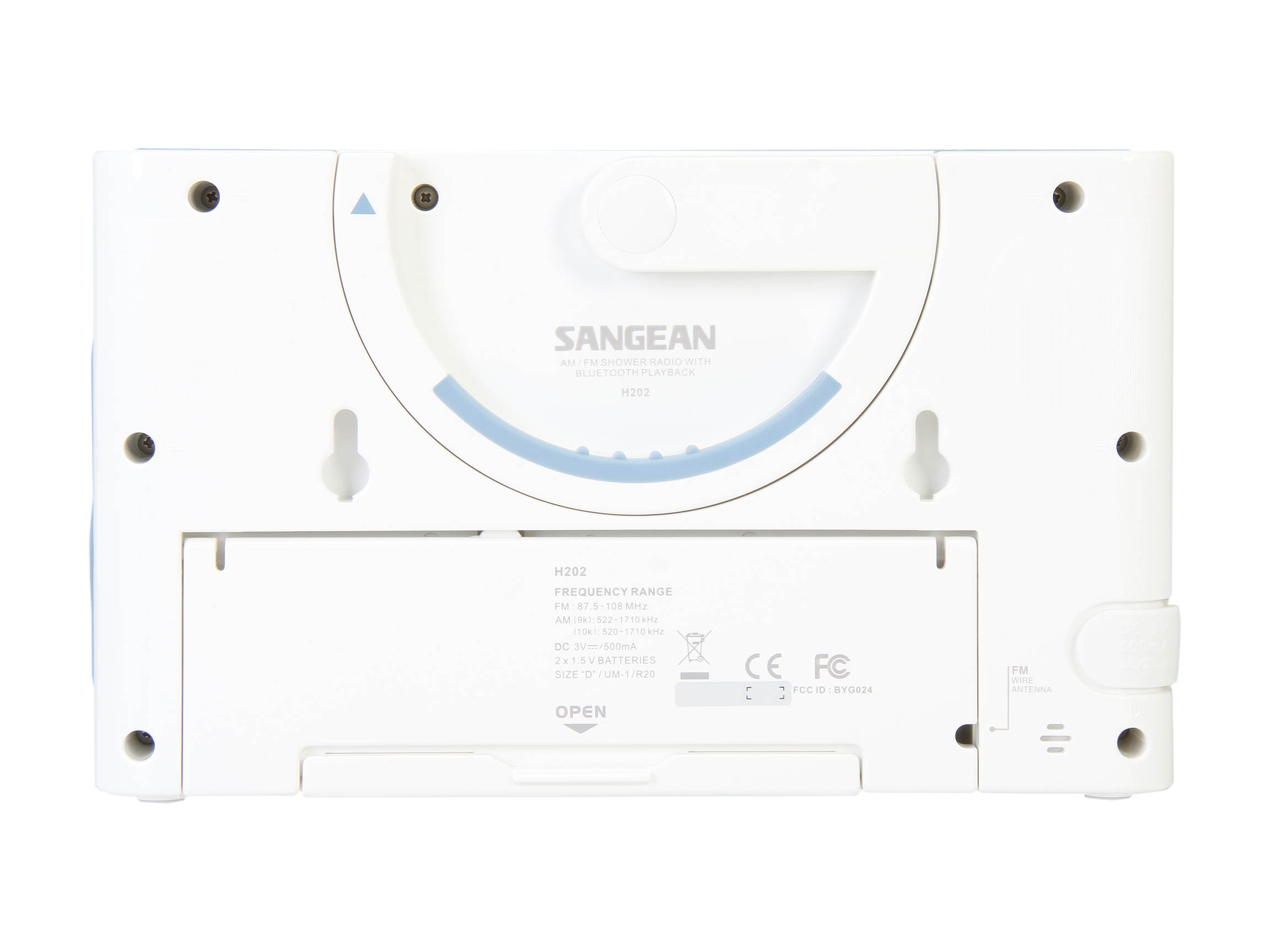Sangean AM/FM Bluetooth Shower Radio H-202