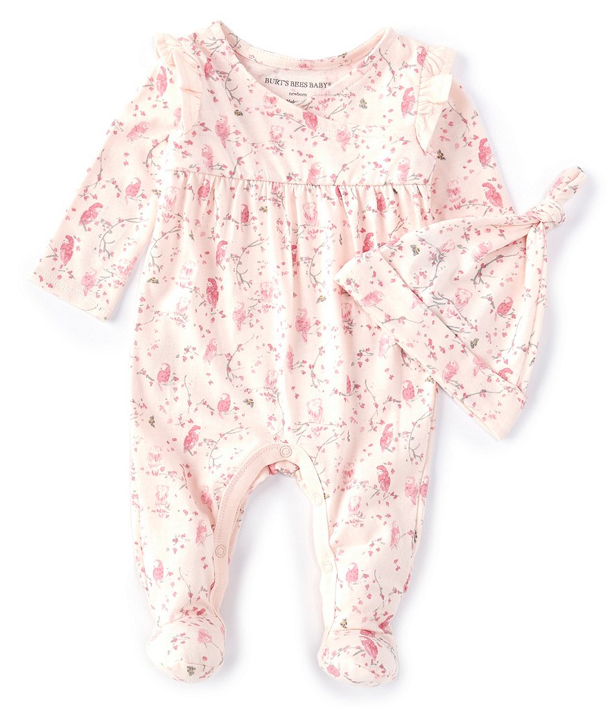 Hudson Baby Infant Girl Fleece Long-Sleeve Gowns 3pk, Navy Rose, 0-6 Months