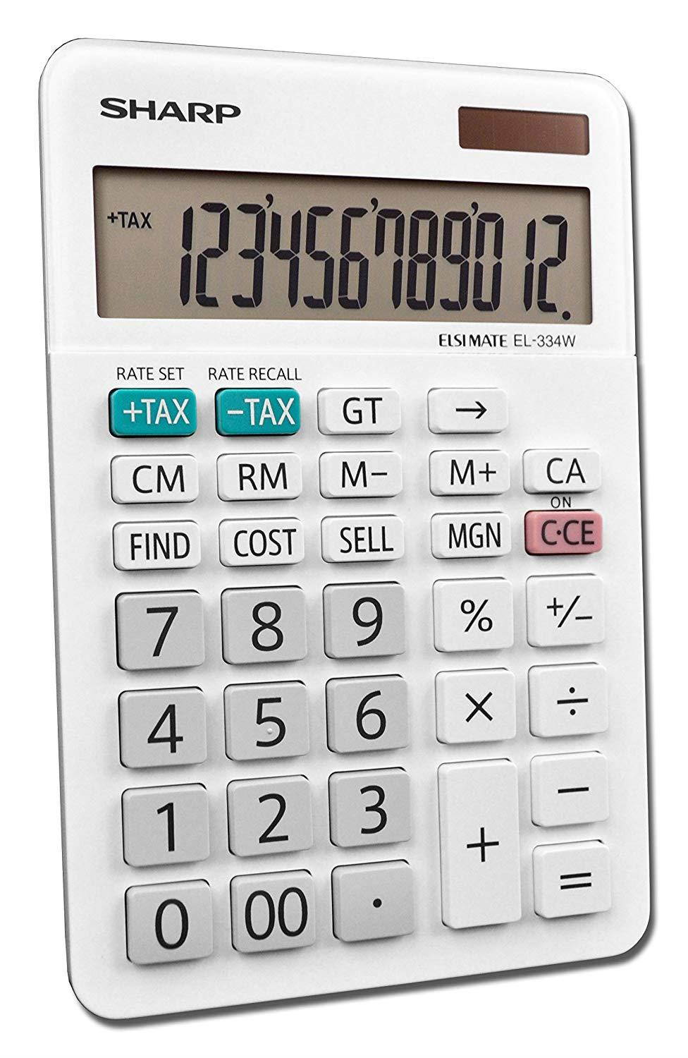 Sharp Calculators EL-334WB Business Calculator, White 4.0