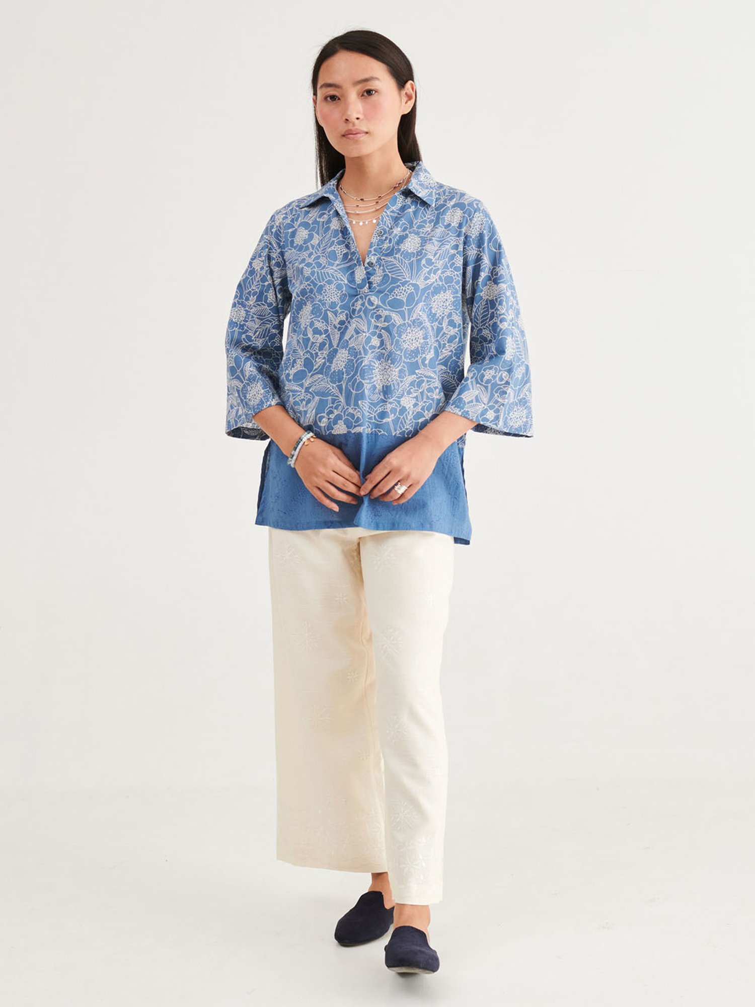 Prakriti Jaipur Indigo Panel Shirt