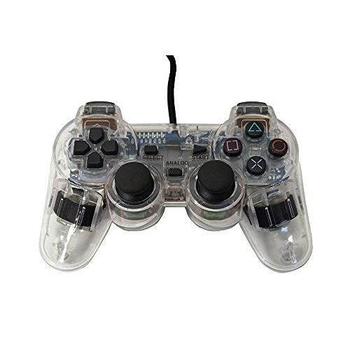 Transparent Clear White Controller for Playstation PS1 PS2 by Mars Devices