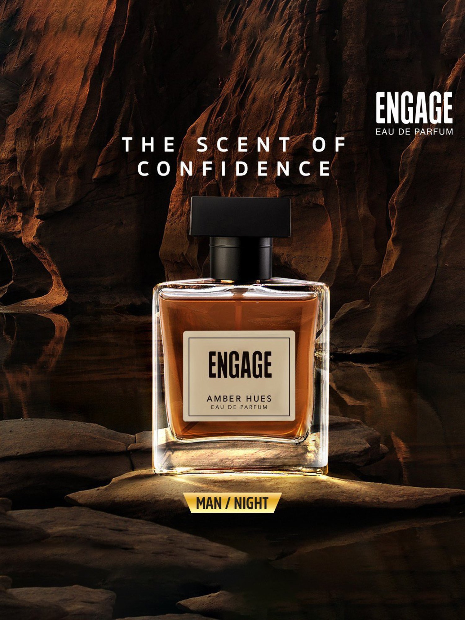 Engage Amber Hues Eau de Parfum for Men - 100 ml