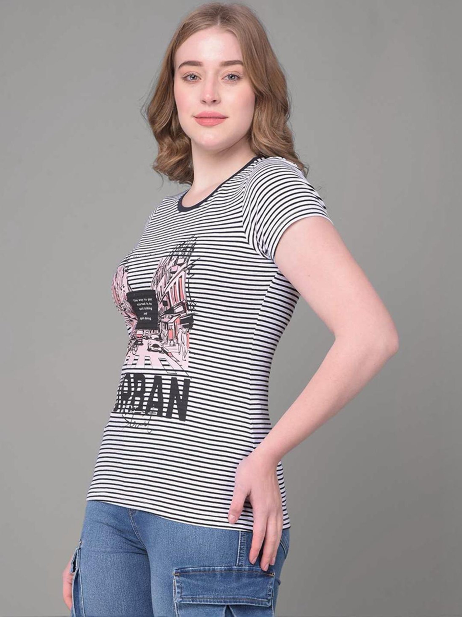 Dollar Orange & Blue Cotton Striped Sports T-Shirt - Pack Of 3